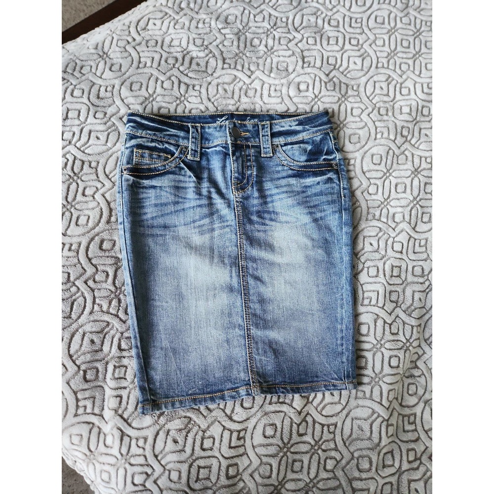 Victoria's Secret Light Blue Denim Midi Skirt